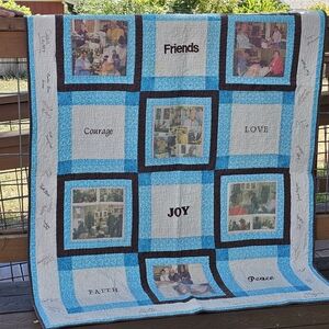 Handmade Friend's Picture/Signature Quilt